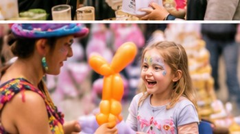 Family enjoying event entertainment